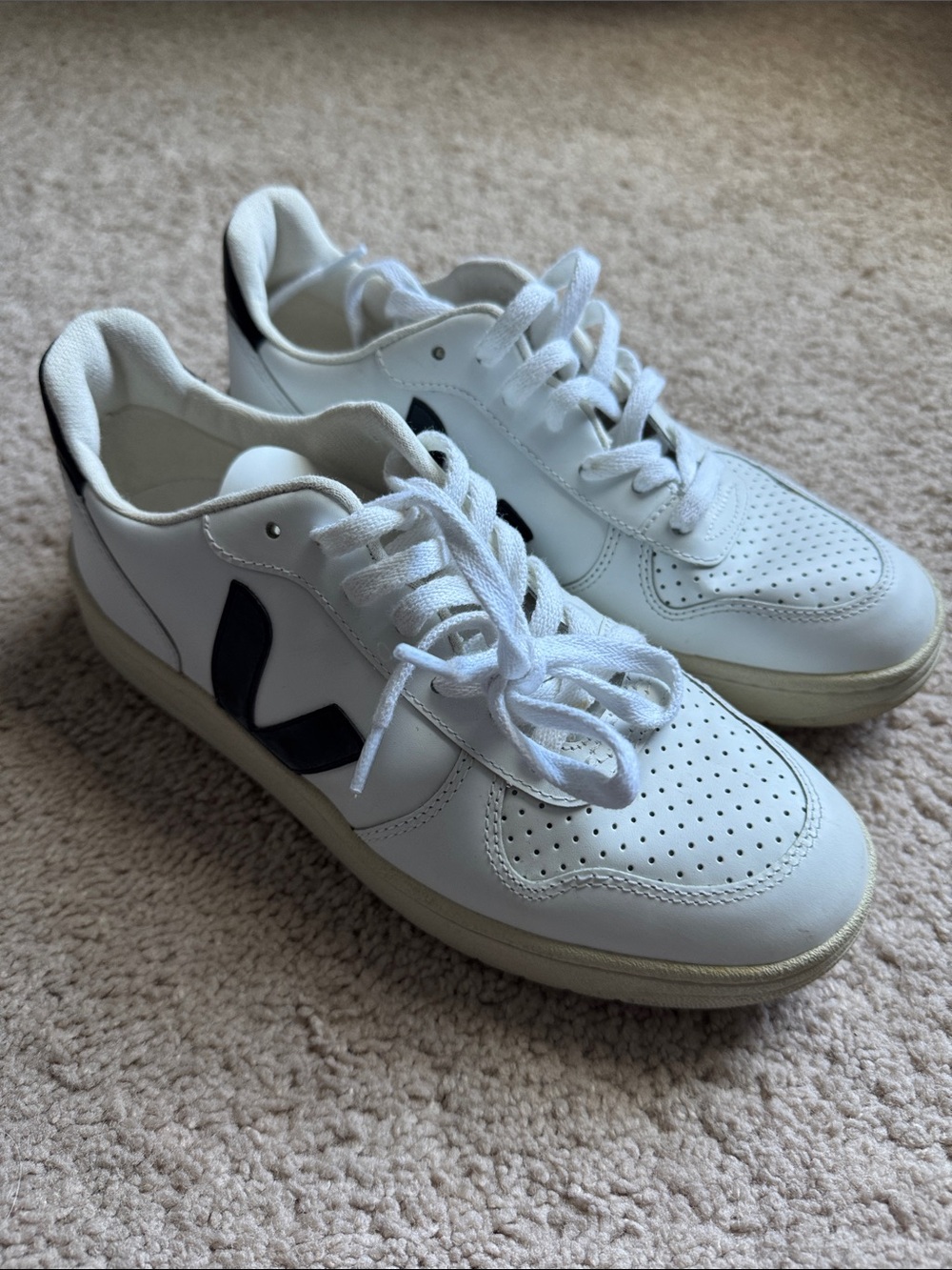 Veja White Leather Sneakers